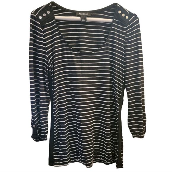 White House Black Market Striped Tunic Size Small - Picture 1 of 4